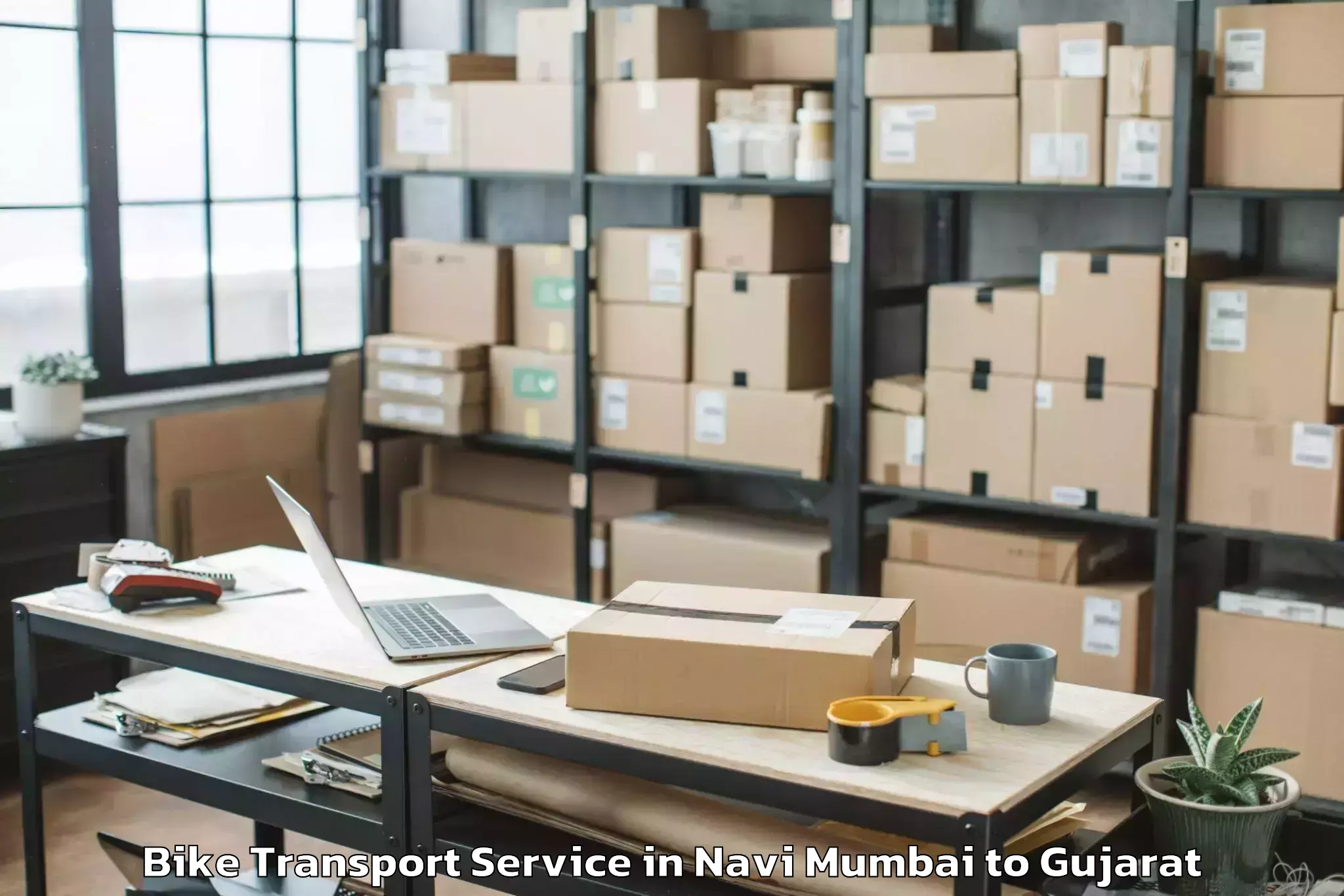 Professional Navi Mumbai to Govardhanpur Airport Jga Bike Transport